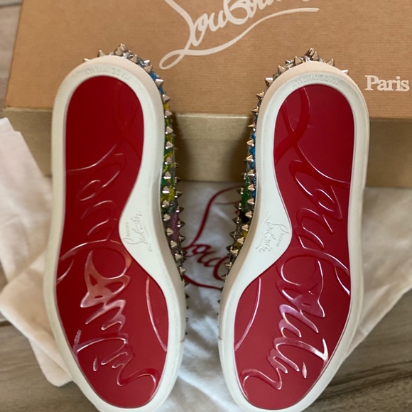 Christian Louboutin Blue Silver Sneakers Urban Style - Picture 6 of 15